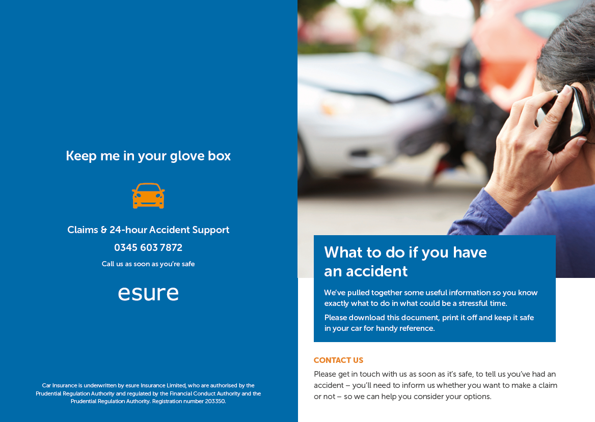 esure's Accident Help Leaflet | esure